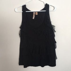 Black Ruffle Tank